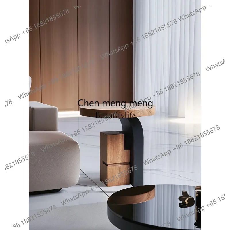 

Geometric solid wood edge few high-end small coffee table bedroom bedside corner few small table