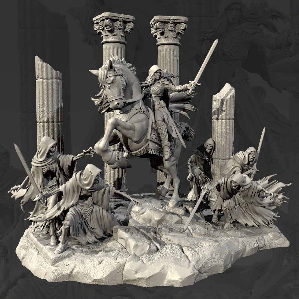 The height of man 38mm 50mm 75mm Resin soldier model kits Self assembling and coloring（3D Printing ）TD-7624/3D view 4