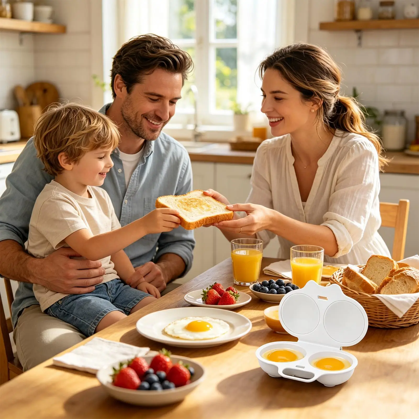 Microwave Egg Poacher Nonstick 2 Cavity Microwavable Quick Boiler Poached Egg Cooker for Cooking Breakfast Sandwiches Hamburger