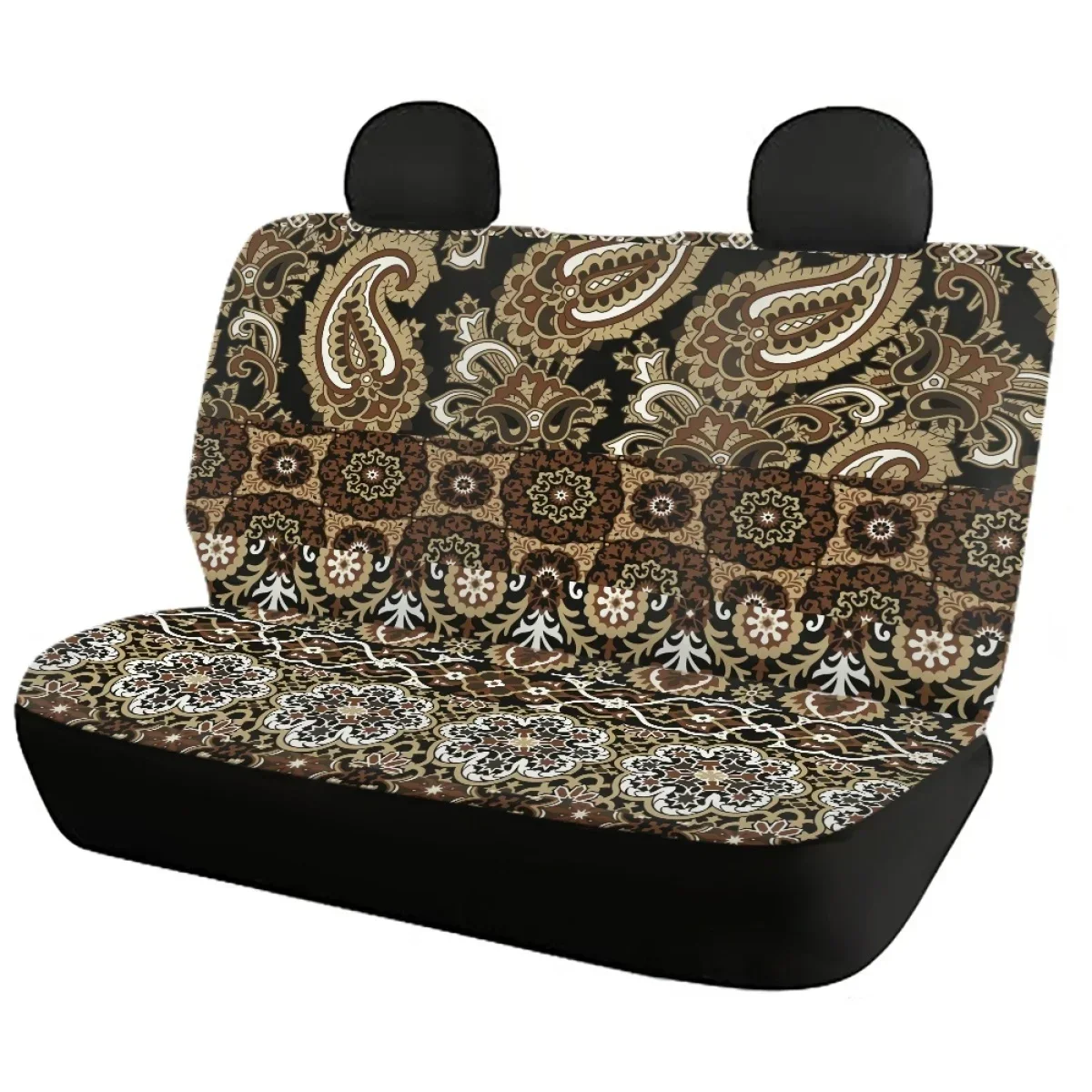 Paisley Tribal Pattern Front and Rear Car Seat Covers Universal Car Interior Accessories Automobile Seat Protector