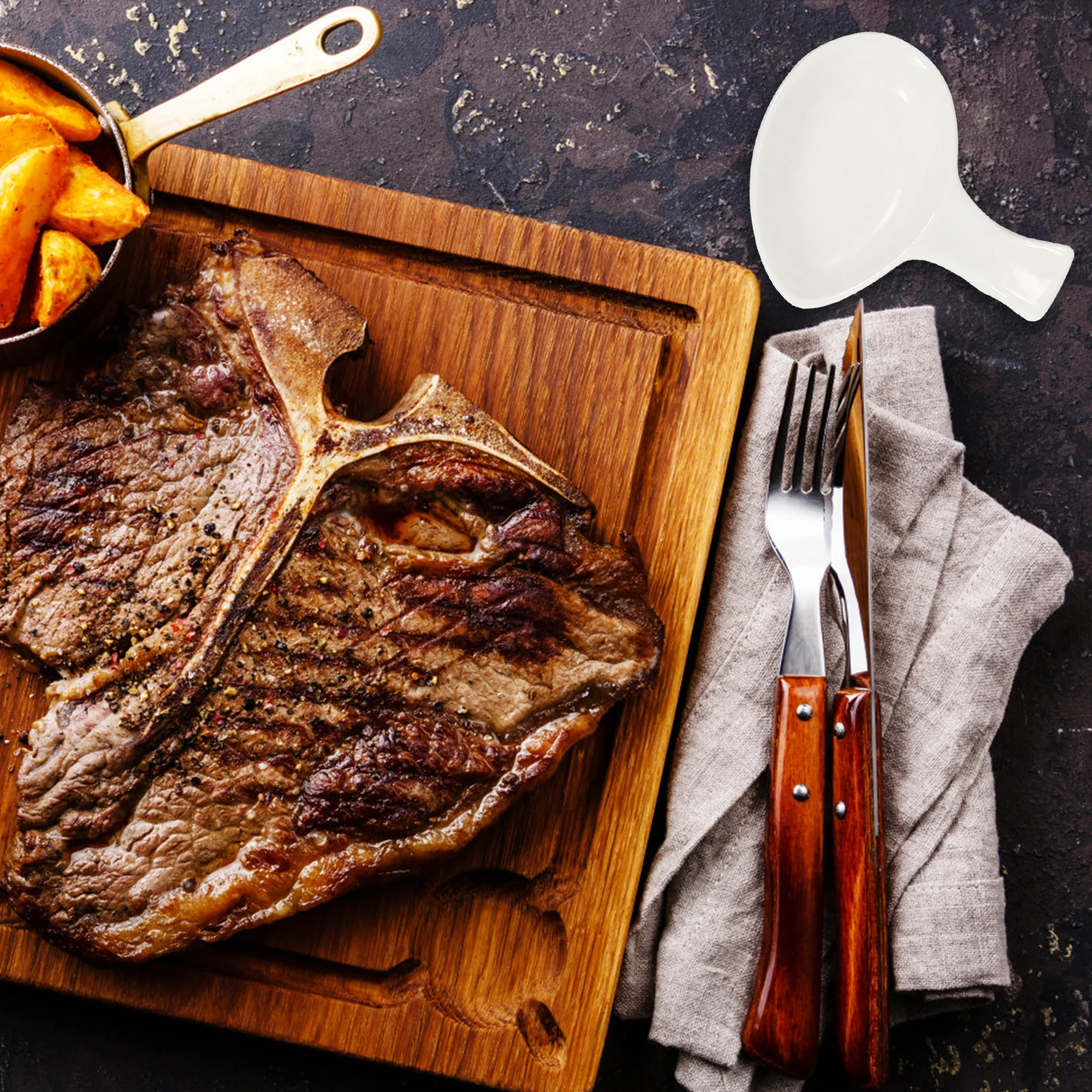 

4Pcs Ceramic Chopsticks Rest Seasoning Dishes Kitchen Sauce Plates Home Restaurant Multi-Purpose Dipping Bowls