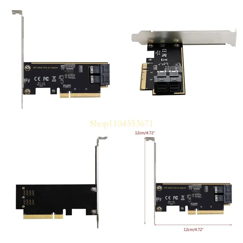 

Бестселлер PCIE 8X до 2 PORT SFF8643 Двойной NVME SSD PCIE Адаптеры конвертеров.