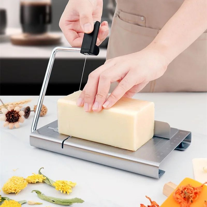 Handmade Soap Cutter Tool Cheese Butter Slicer Soap Cutting Board Slicing Device Adjustable Thickness with Scale soap making kit