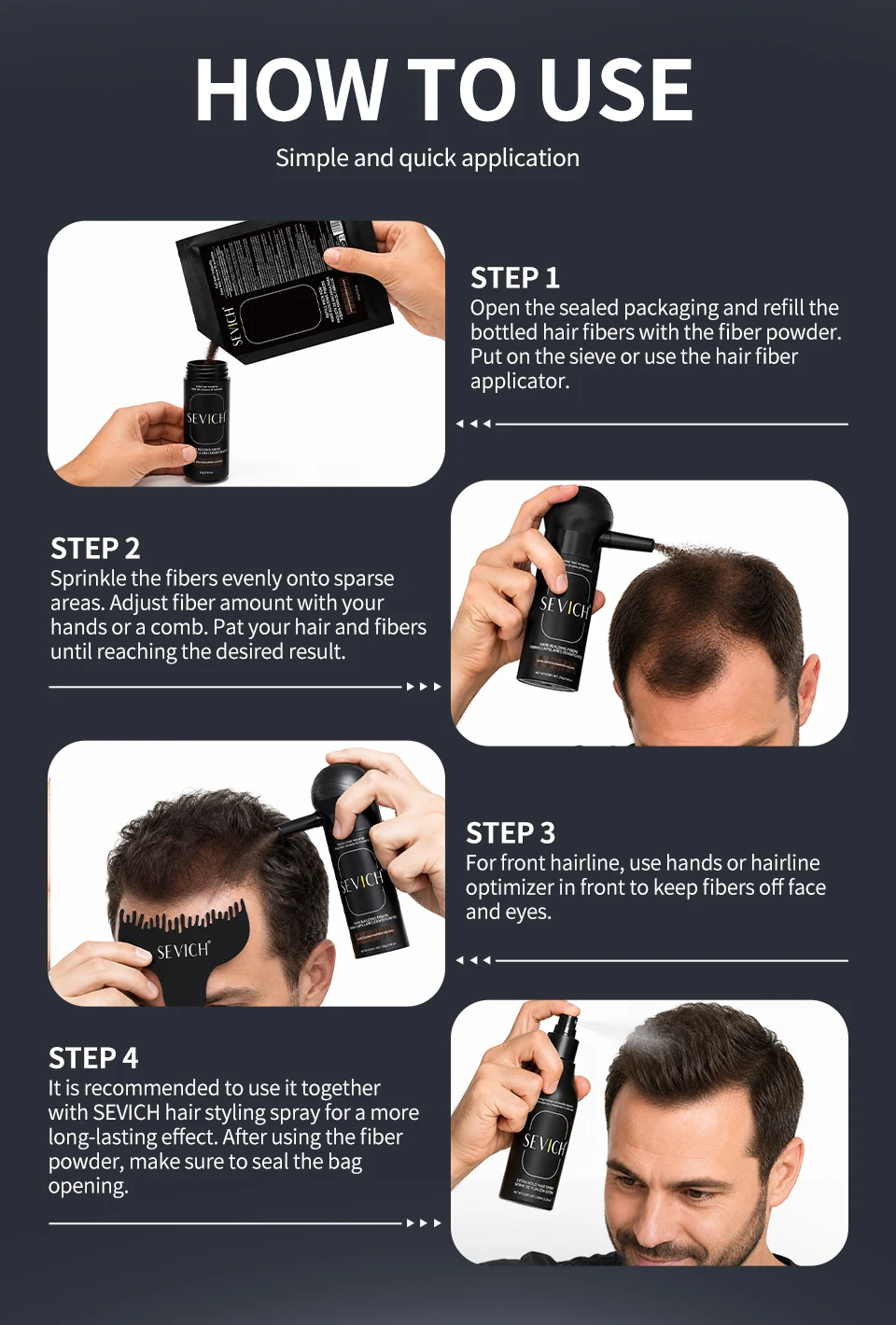100g Haarausfall Aufbau Haar fasern Mixer verbergen Styling Faser Haar pulver Ausdünnung Keratin Wimpern verlängerung schwarz – Detail 10
