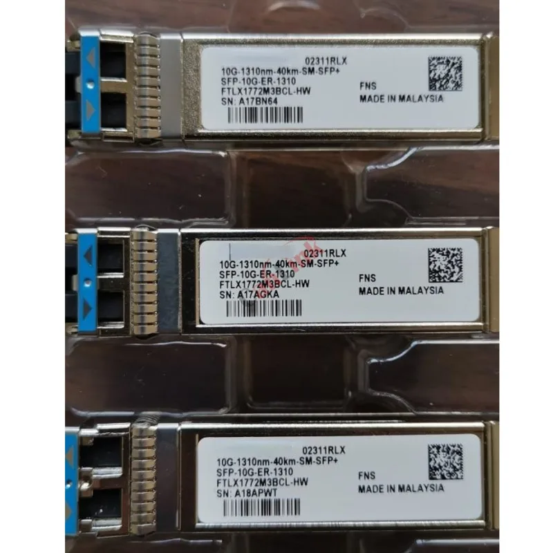 

10G-1310nm-40km-SM-SFP+ 02311RLX SFP-10g-ER-1310 Optical Fiber Module FTLX1772M3BCL-HW FNS