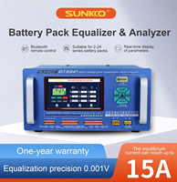 SUNKKO D1524+ 15A High Current Lithium Battery Pack Equalizer and Analyzer with Discharge Function