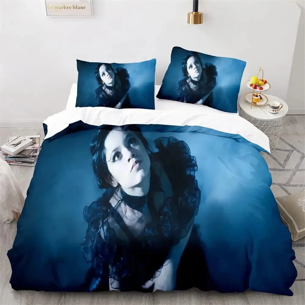 Duvet Cover Cartoon Wednesday New Fashion Design Bedding Set Disney Addams Quilt Cover Pillowcase Girls Boys Adult Bedding