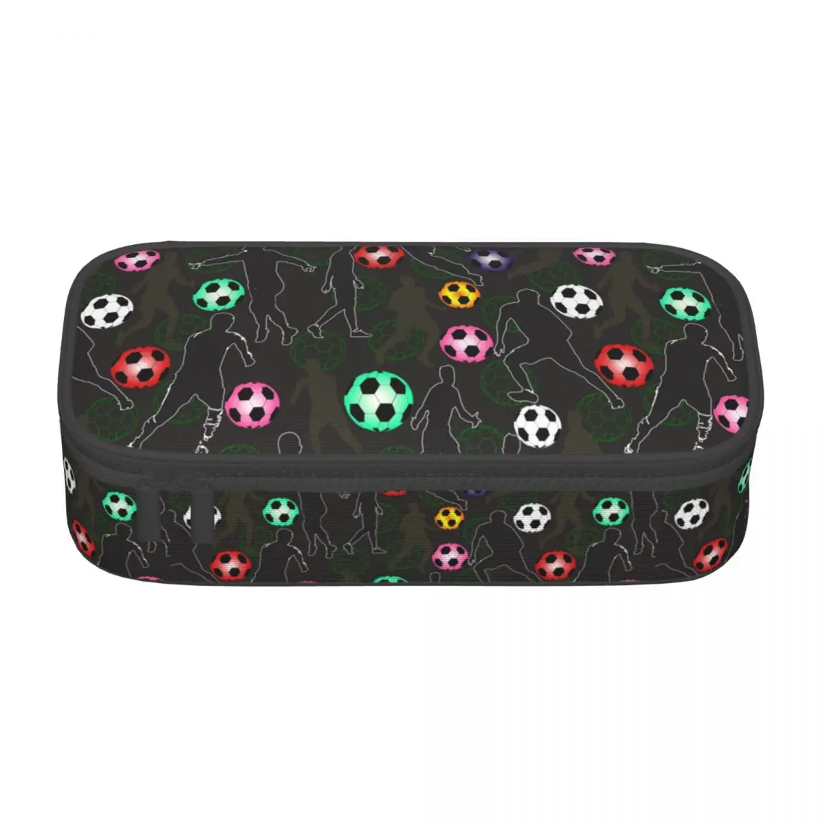 Custom Football Soccer Korean Pencil Cases Boys Gilrs Large Storage Pencil Bag Pouch Students Stationery