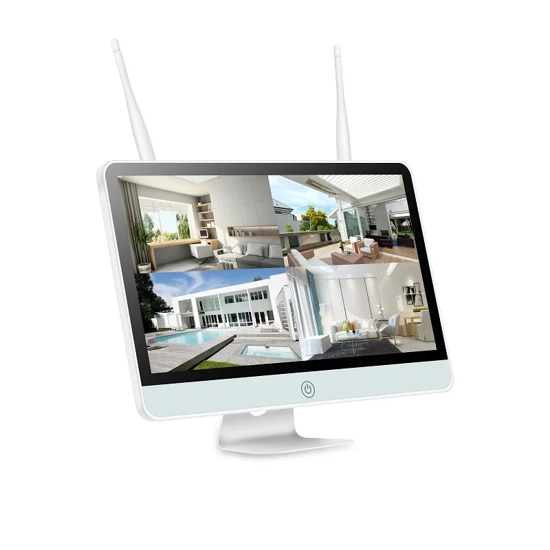 Eseecloud 8ch 5.0 ميجابيكسل NVR مع شاشة 15.6 بوصة 2 طرق Audios مزدوجة الضوء واي فاي IP نظام الكاميرا اللاسلكية