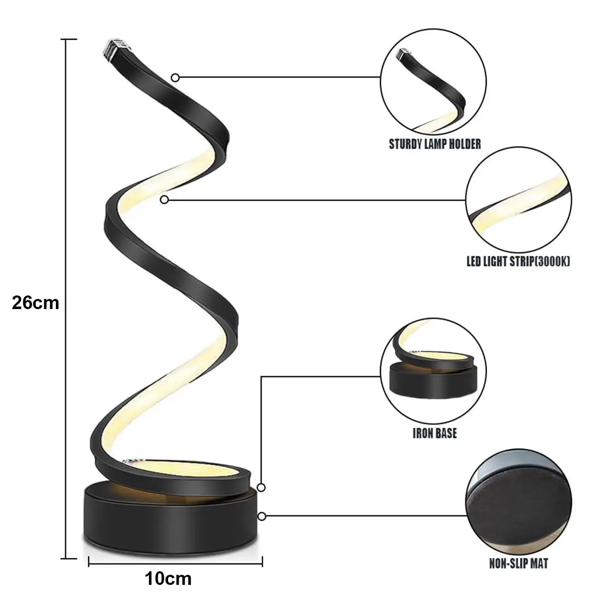 dimmable-3色usbは寝室の夜光の創造的な設計のための装飾的なテーブルランプのベッドサイドの机を導きました-現代的な立場の固定器