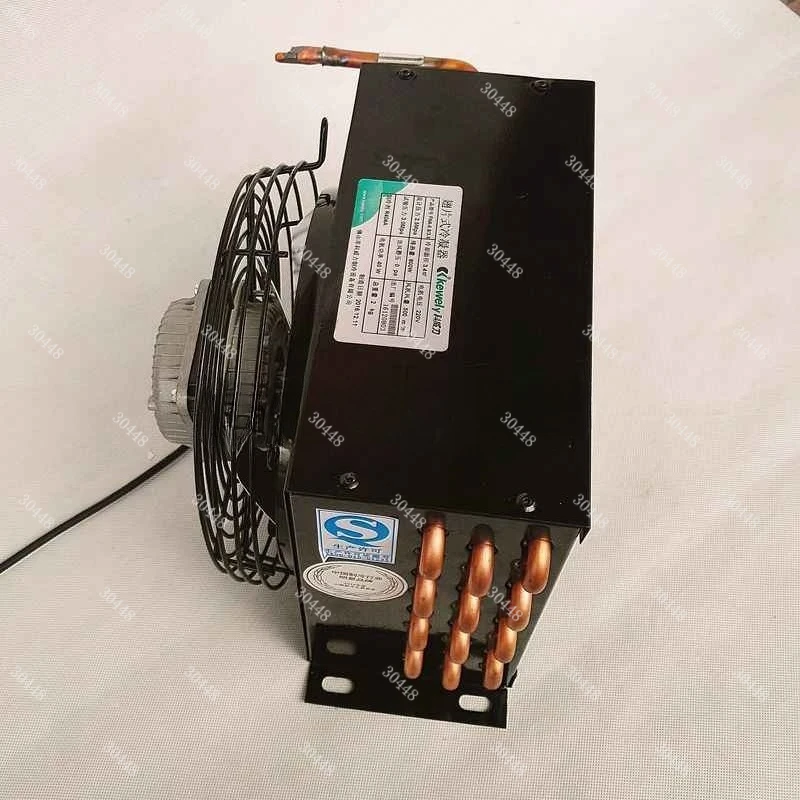 

3/8 Refrigerator Freezer Condenser with Fan Copper Tube Aluminum Fin Water/Air Cooling