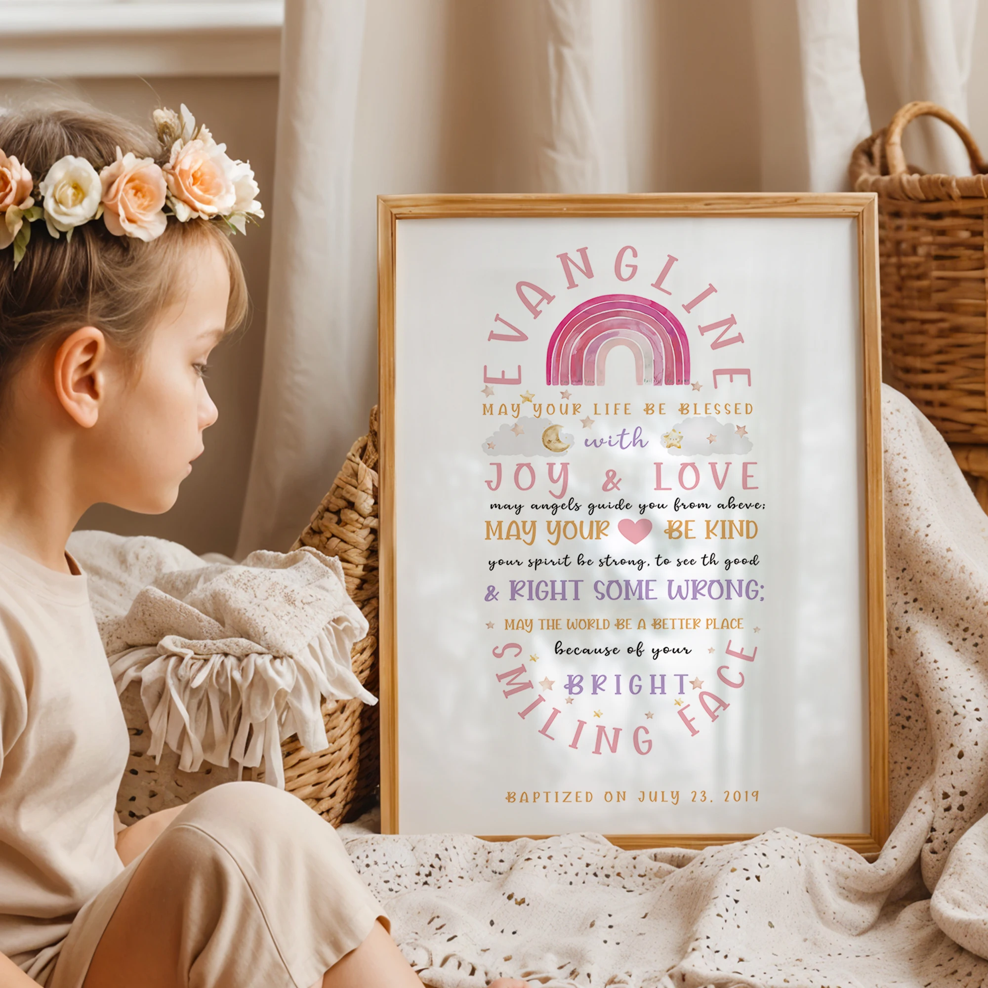 شخصية التعميم نعمة المعمودية مخصص جدار الفن الطباعة قماش اللوحة المشارك صورة غرفة المعيشة ديكور المنزل #4