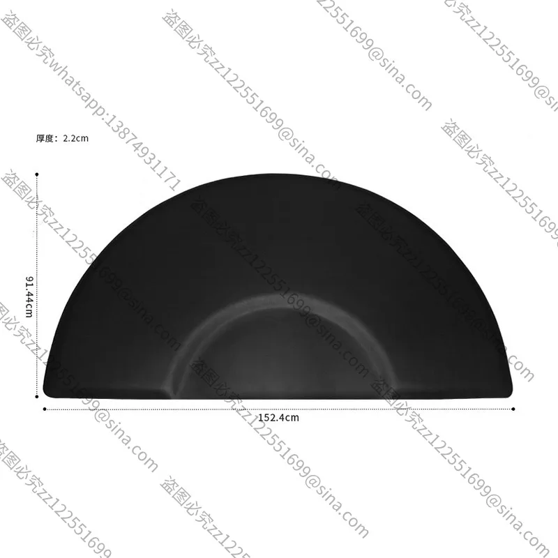 Suitable for Men's Hair Salon Hair, Thickened Soft Waterproof Semi-round Foot Cushion Yalong, Barber Shop Anti-fatigue