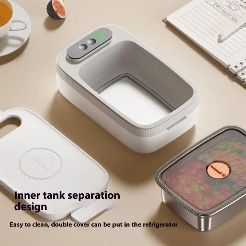 

Cordless Electric Lunch Box 1000ml Capacity 4 Temperature Setting Rechargeable Food Warmers With Removable 304 Nonrust Steel Inn