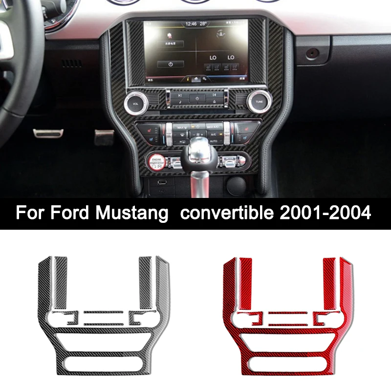 

For Ford Mustang GT 2015-2019 Carbon Fiber Interior Car GPS Navigation Trim Frame Multi-media Console Decoration Sticker Decal