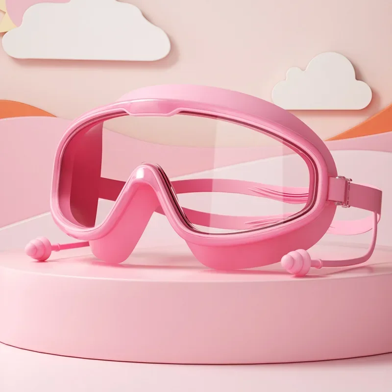 Gafas de Natación para Niños de 3 a 15 Años, Antivaho, Sin Fugas, Visión Amplia, Gafas de Natación Transparentes para Niños y Niñas, Accesorios para Piscina y Playa