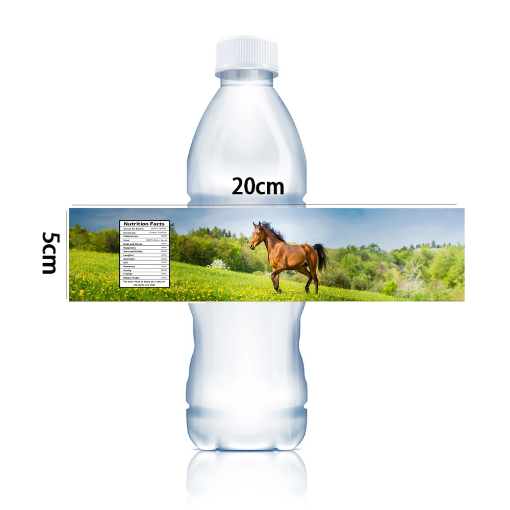 Horse Water Bottle Labels Western Cowboy Cowgirl Water Bottle Stickers Wrappers for Baby Shower Birthday Party Decorations