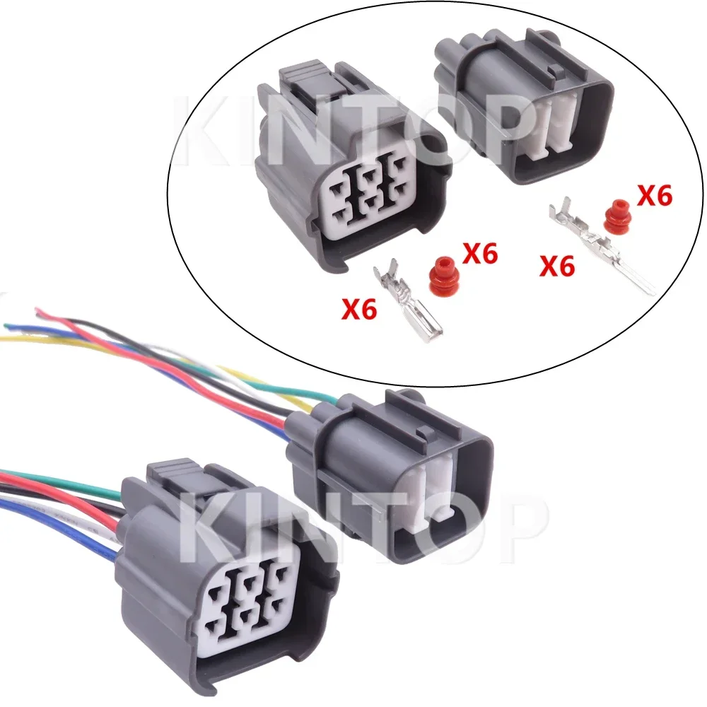 1 Set 6 Pins 6181-0074 6189-0133 6918-0330 Automotive Male Female Docking Connector Auto AC Assembly Motor Wiring Cable Sockets