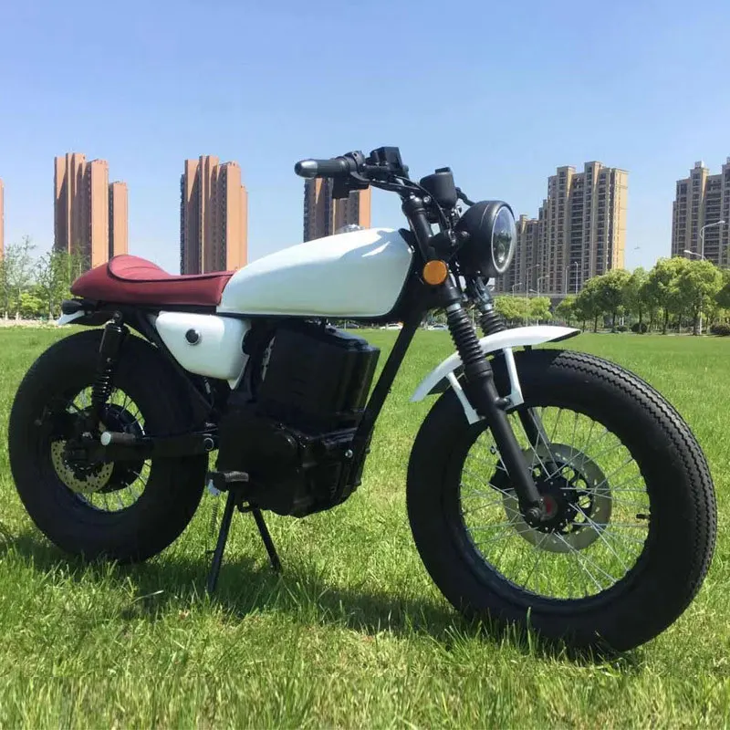 Wholesale 5000W 72V Full Size Off-Road Electric Motorcycle Retro Cruise with High Power Brushless Motor Cheap Option
