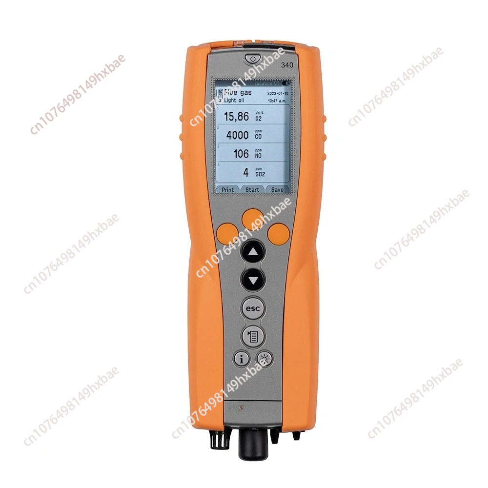 340 Flue Gas Analyzer Boiler Exhaust Gas Detector Portable Nitrogen Oxide Detector Orange