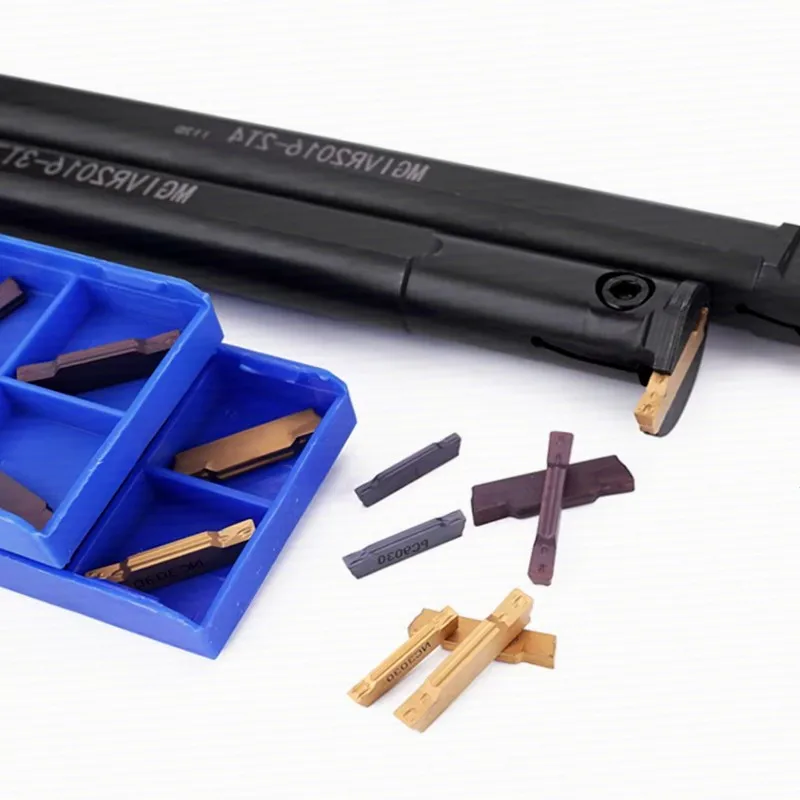 KAVTE 1pc MGIVR2016-1.5 MGIVR2016-2 MGIVR2016-2.5 MGIVR2016-3 Turning Tool Holder + 10pcs MGMN Matching Grooving Carbide Inserts