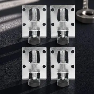 

4pcs Steel Furniture Leg Levelers Adjustable Leveling Feet For Table Cabinet Workbench Durable Load Bearing Corner Bracket