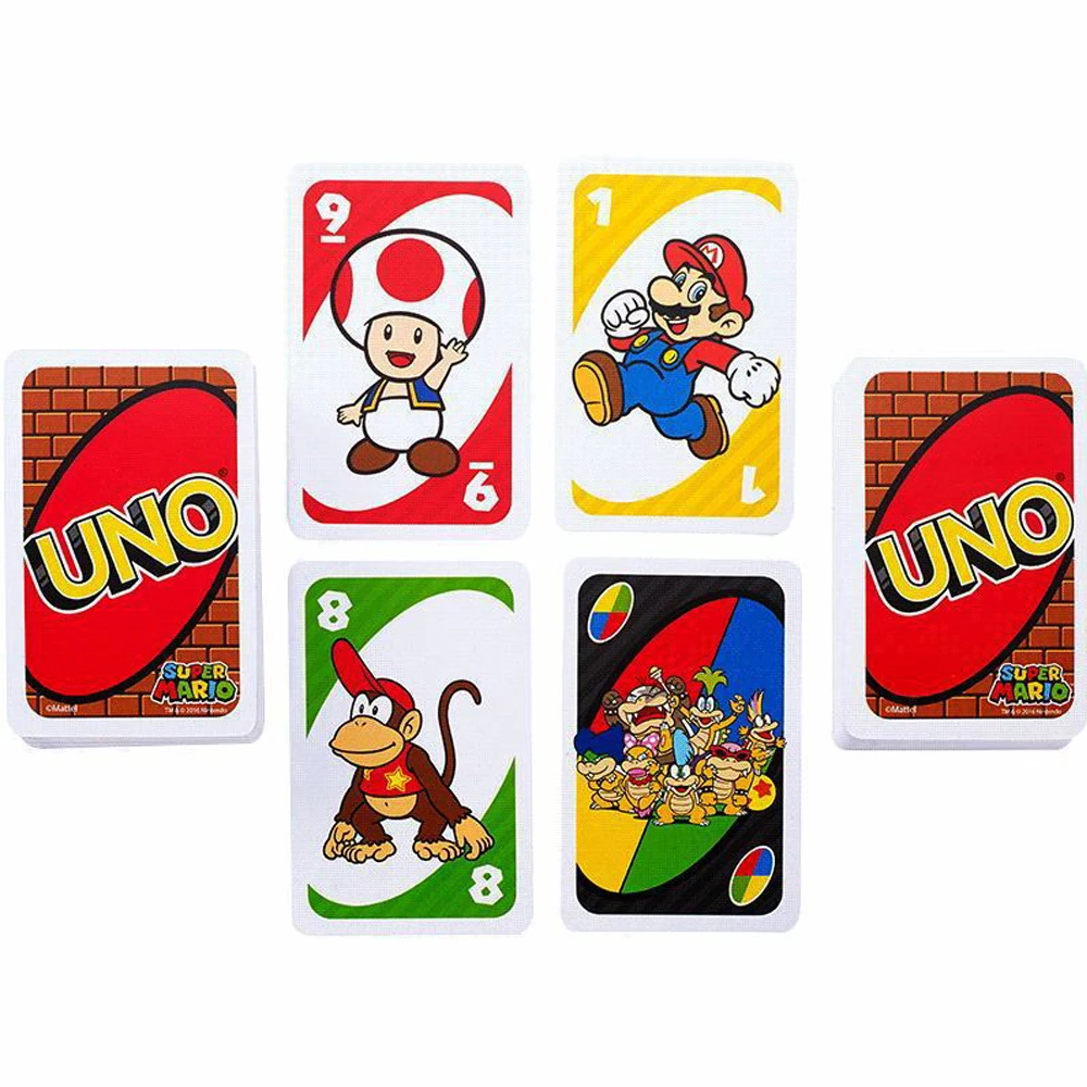 UNO FLIP! Board Games Playing UNO Card Game totoro Super Mario Christmas uno Card Table Game for Adults Kid Birthday Gift Toy