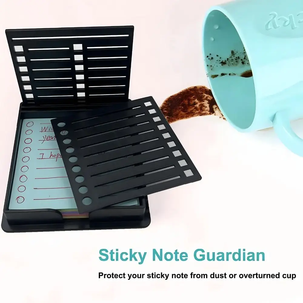 Sticky Note Organizer Sticky Note Holder Set Sticky Note Storage Tools Dispenser Sticky Note Stencil with Five Templates