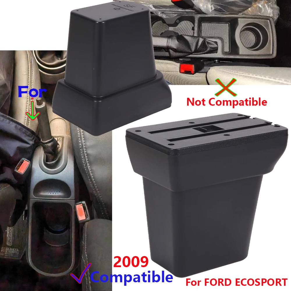 For FORD ECOSPORT Armrest Box for Ford Ecosport 2009 Car Armrest Central Storage Box Interior Dedicated Arm Support Auto Parts
