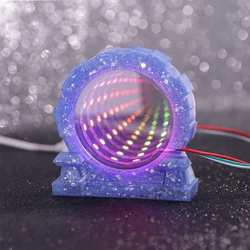 Heterodimensionale Deur Siliconen Mal Magische Spiegel Led Lichten Strip Diy Epoxyhars Siliconen Mal Ornament Magische Ambachtelijke Decoratie