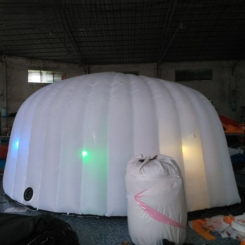 

LED Inflatable 5m Large Igloo Photo Booth Enclosure with D-Ring, Portable Dome Tent DJ Studio for Wedding Party