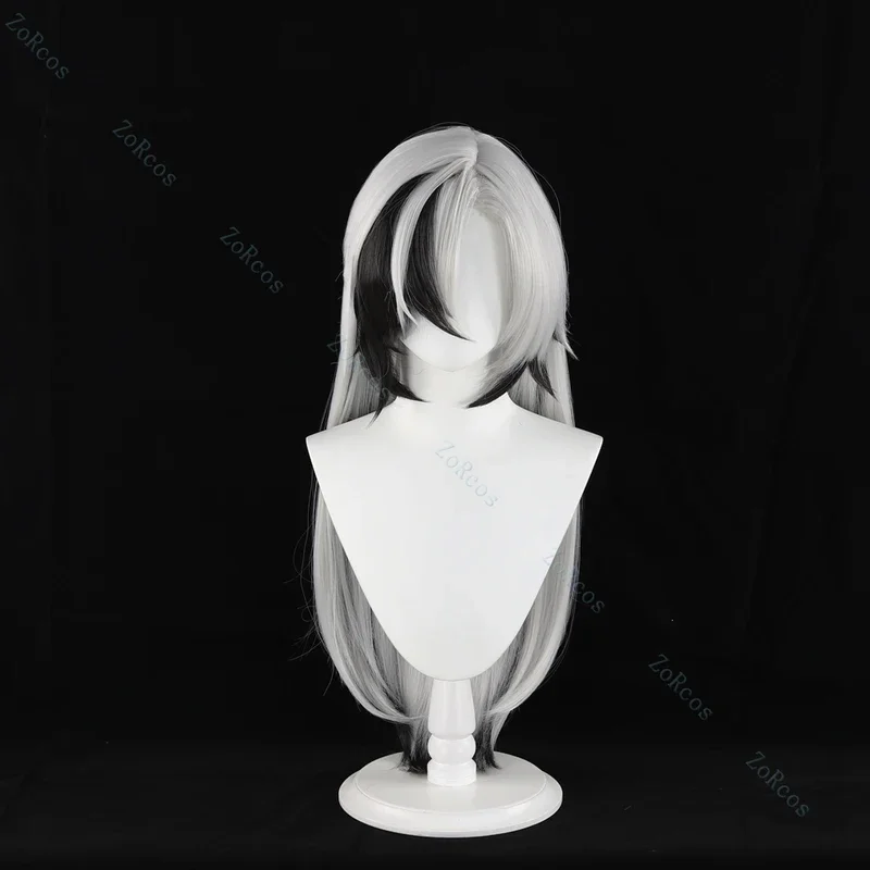 Boothill Cosplay Wig Game Honkai: Star Rail Cosplay Boothill Long Black White Hair Cosplay Wig with Free Wig Cap