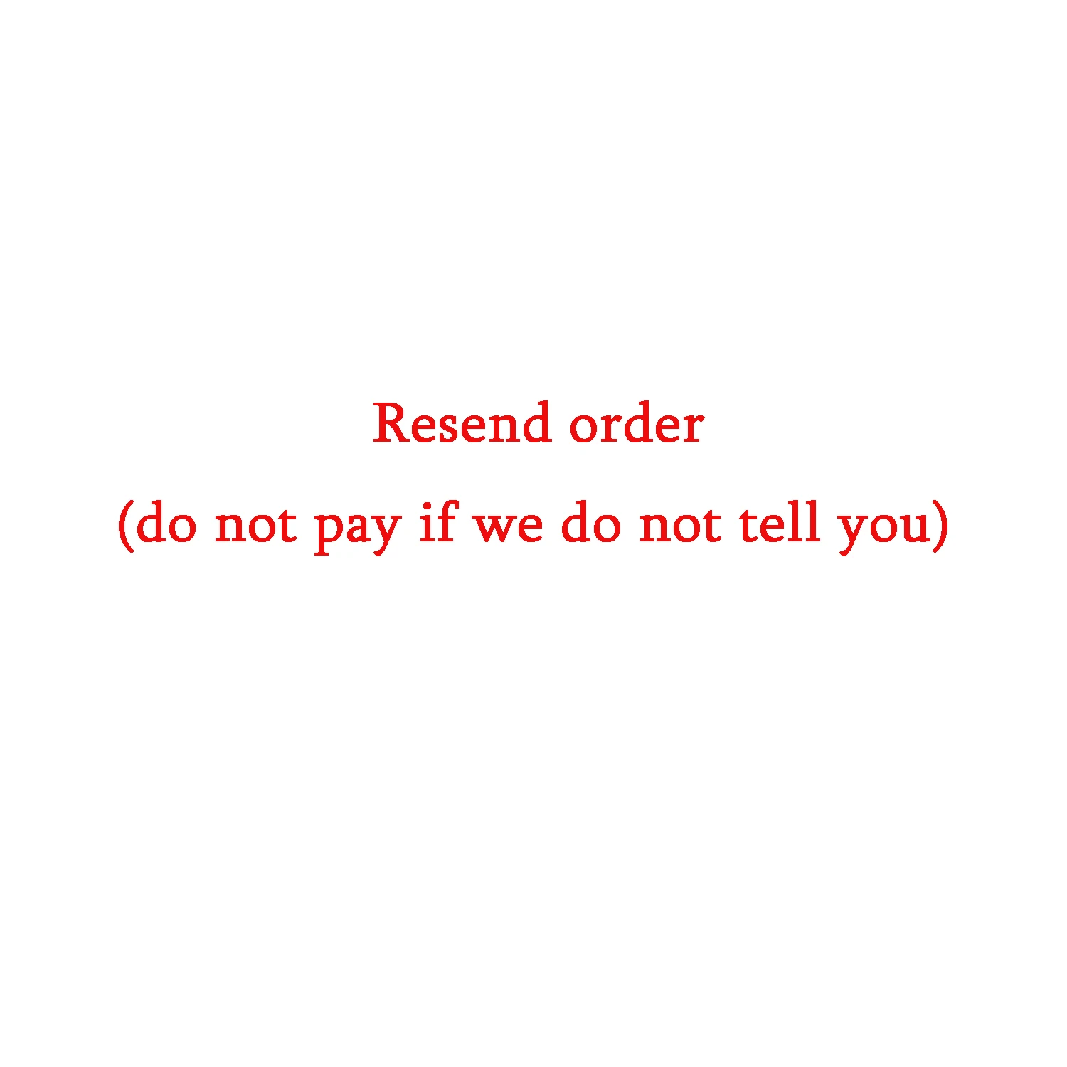 LUXUSTEEL Resend order(do not pay if we do not tell you)