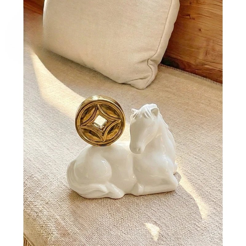 Creative Fortune Immediately Rich Ceramic Decorative Small Ornaments Living Room Entrance Desktop Light Luxury Office Art