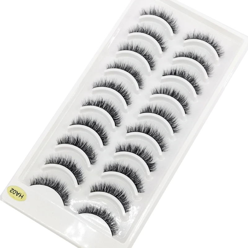 NEU 10 Paar Flauschige Künstliche Nerz-Wimpern Natürliche Lange Falsche Wimpernverlängerung Handgefertigte Volumen 3D Wimpern Make-up Faux Cils Cilios – Detail 28