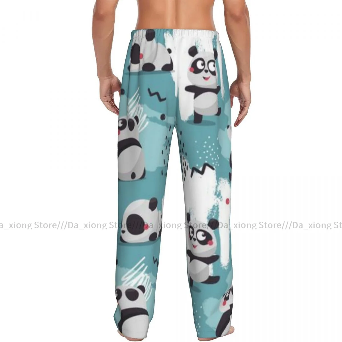 Pantalones de pijama de Panda escandinavo para hombre, pantalones de dormir para hombre, pantalones de salón para hombre