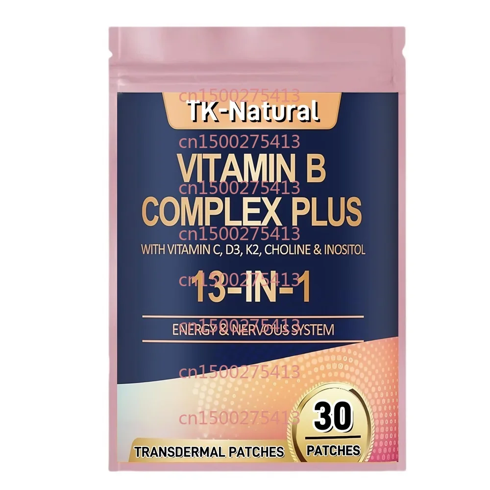 

30 пластырей Витамин Б Комплекс Трансмические пластыри с витамином B1, B2, B3 (Ниацинамид), B4 - Энергия, нерва, иммунитет, поддержка кожи