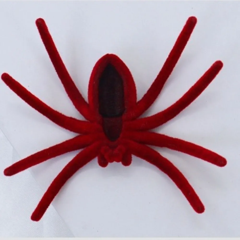10 pezzi divertenti mini Halloween peluche ragno simulazione spaventoso falso ragno 3D giocattolo realistico ragno artificiale carnevali