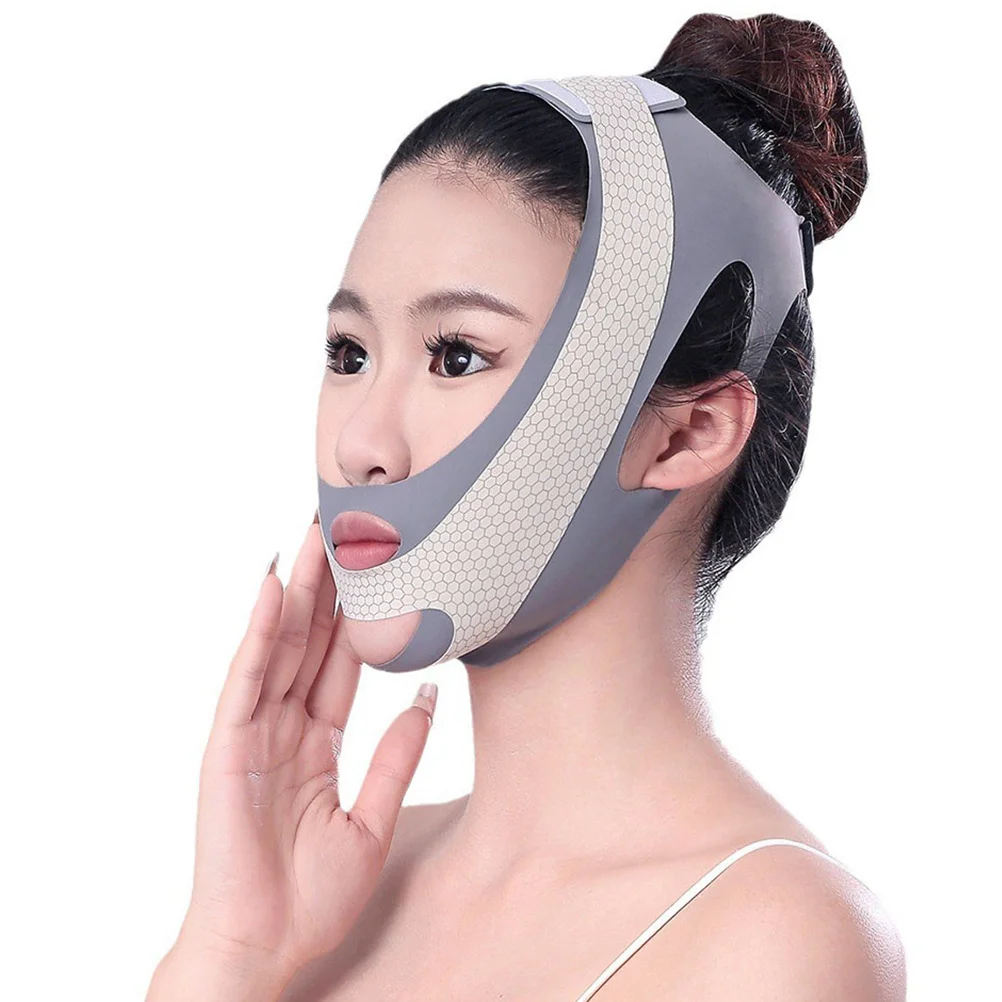 V-vormig gezichtsliftapparaat Draai kaaklijn Dubbele kin Reducer Gezichtscontourmasker Afslankband Draagbaar Unisex