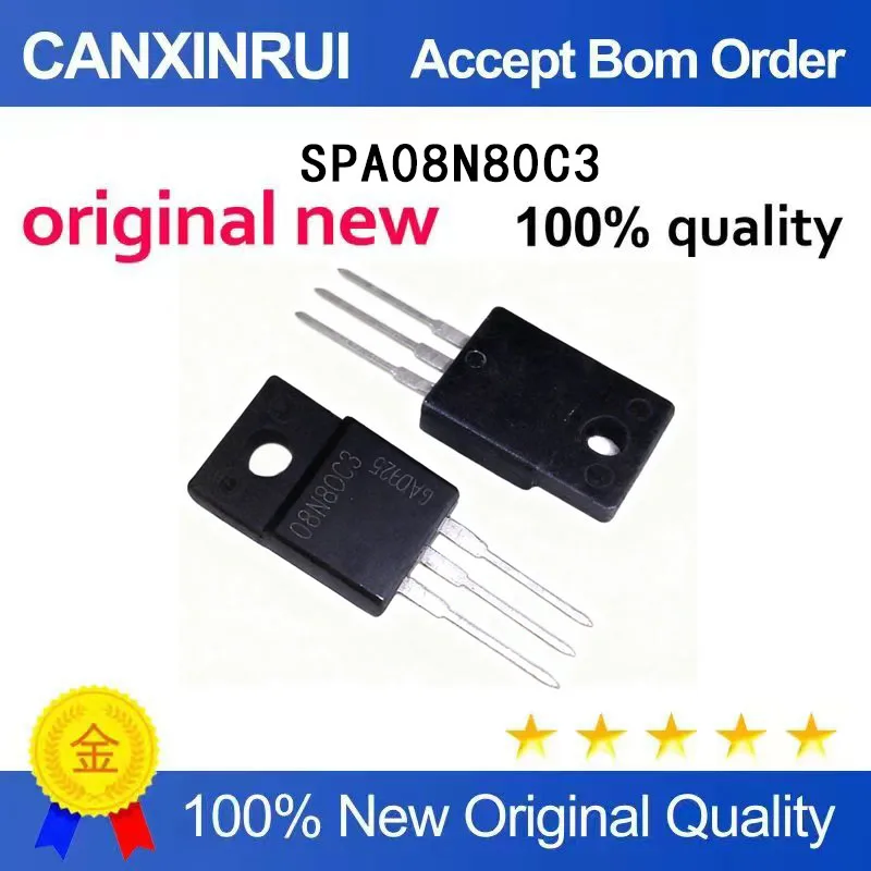 (5-100 Pieces)Brand new original SPA08N80C3 08N80C3 TO-220 spot chip IC
