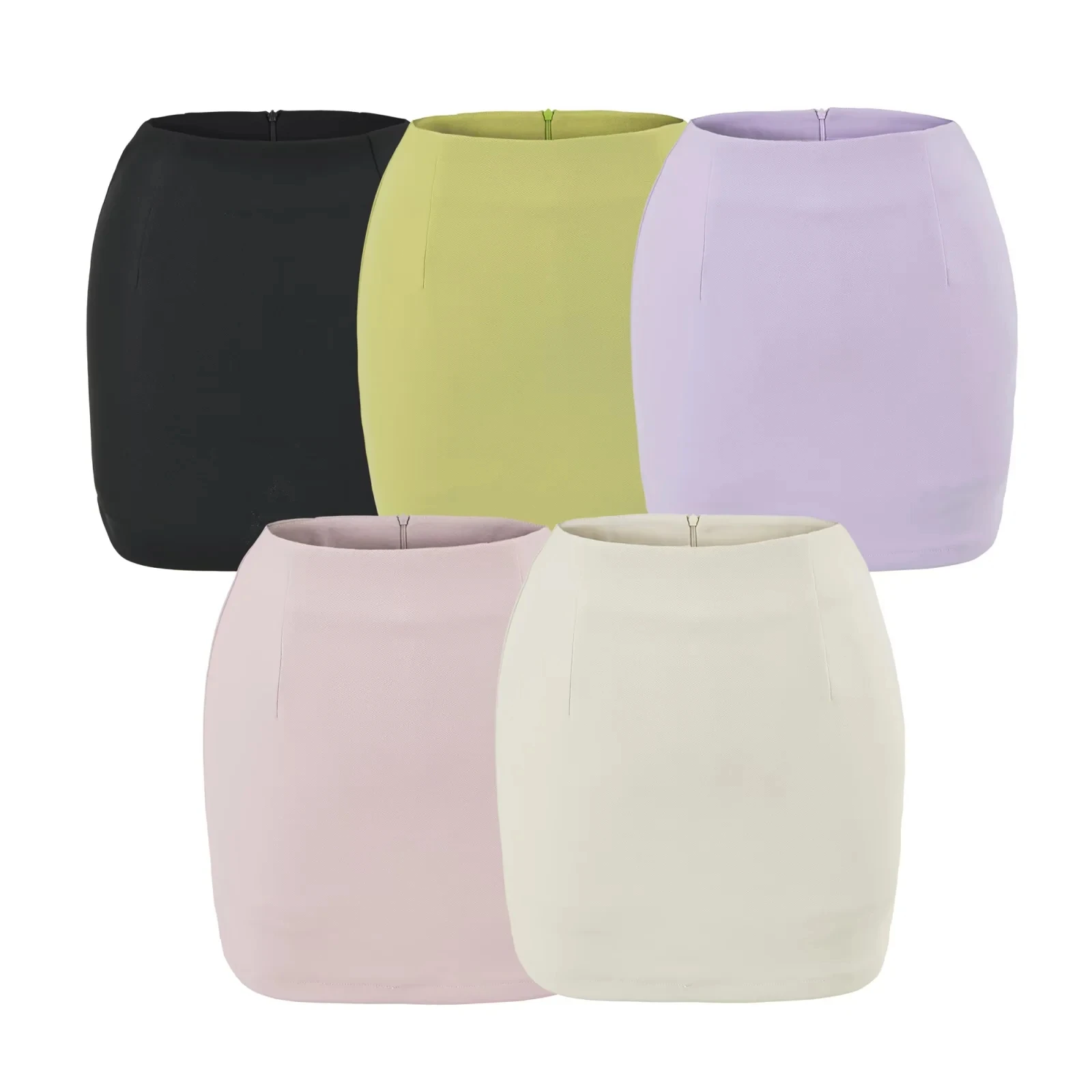 Pure Desire High Waist Elastic Sexy Bodycon Short Skirt Women's Summer Fashion  Color High Quality Polyester Skirt