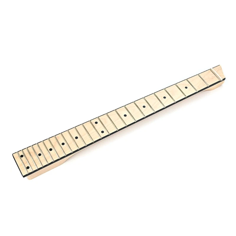 Headless 25 Fret Maple Smooth Natural Musical Dot Inlay Bridge Neck Replacement Part Electric Guitar Fretboard DropShipping