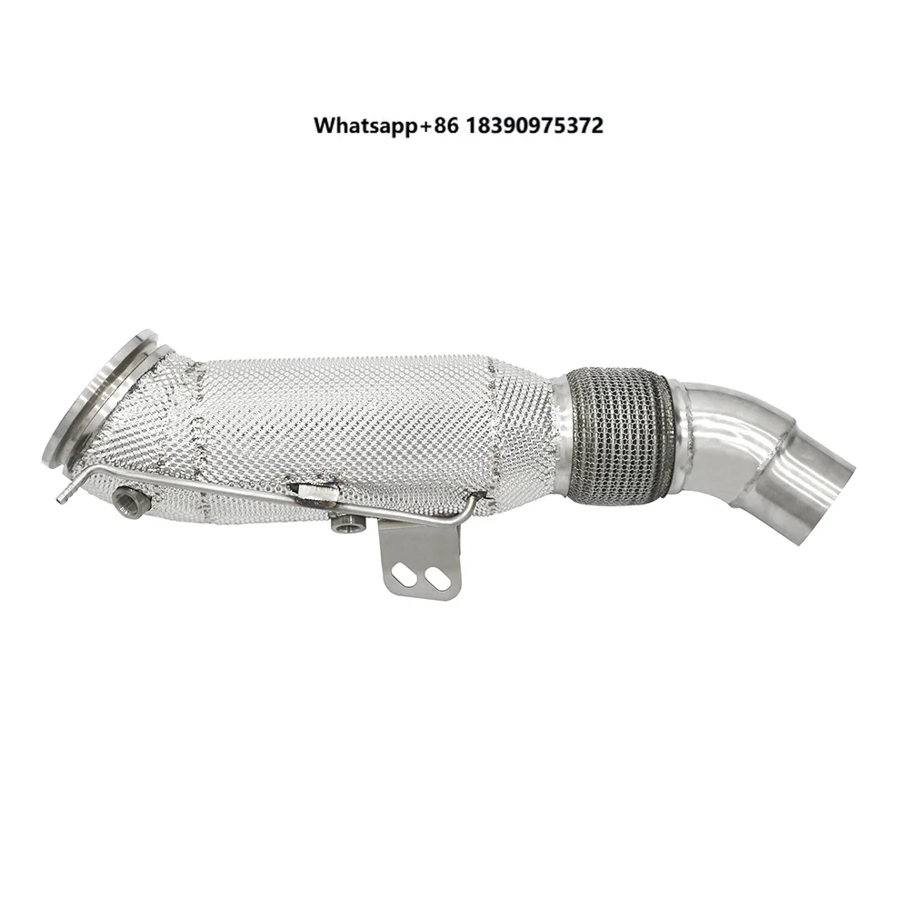 SD T304 Straight Downpipe Exhaust System 540 540i B58 3.0T 2018-2024 Corrugated Expansion Structure Heat Exhaust Pipe