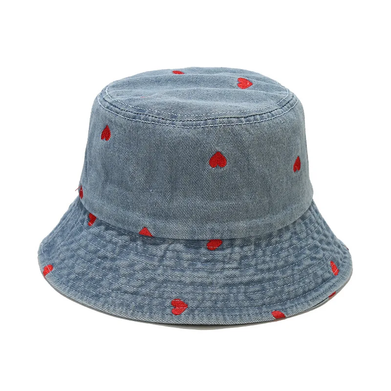 Fashion Women Men Washed Denim Solid Vintag Bucket Hats Lady Male Spring Summer Autumn Panama Fisherman Cap Hat For Women Men