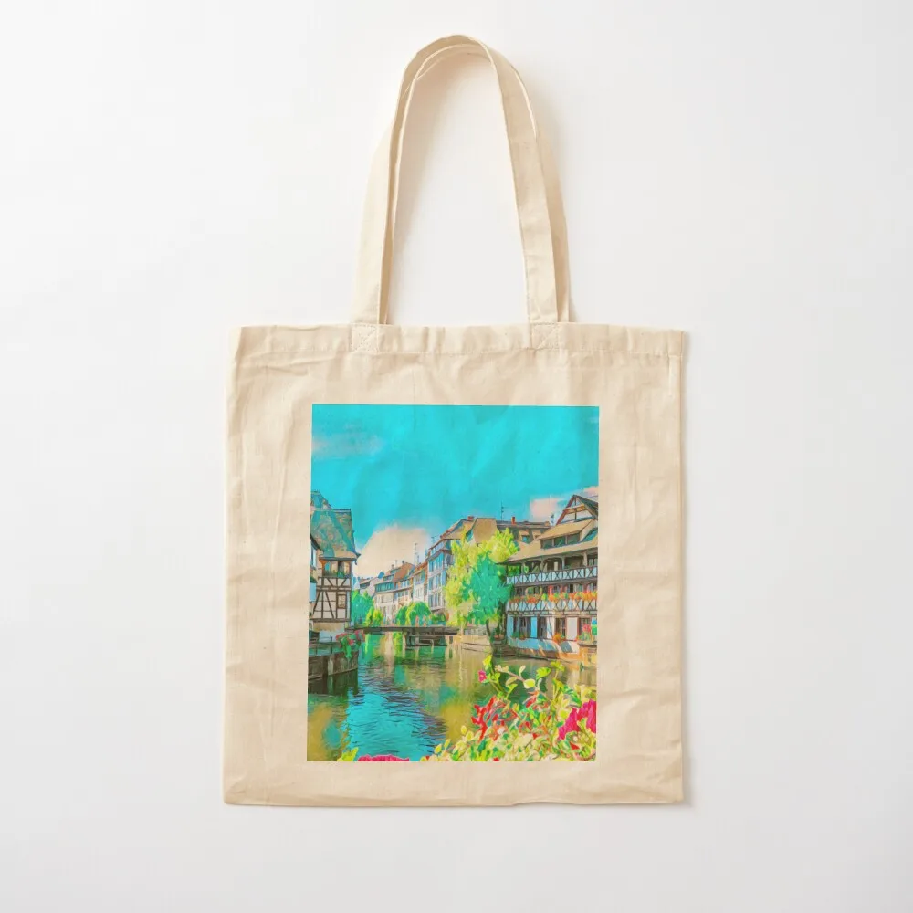 Strasbourg Streets Tote Bag eco bag folding custom bags bags luxury women