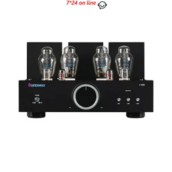 Queenway A-300BI 300B 4PCS Integrated Tube Vacuum Amp Class A 18W*2 with Remote & Ca-yin Line Magnetic Tube Amplifier