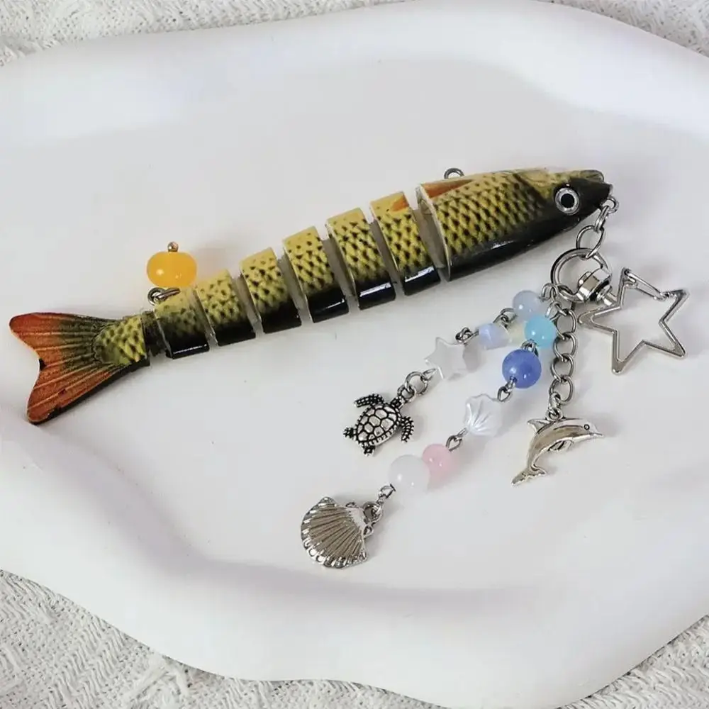 High-precision Handmade Fish Keychains Phone Lanyard Hanging Decor Artificial Fish Pendant Bionic Design Bag Charm
