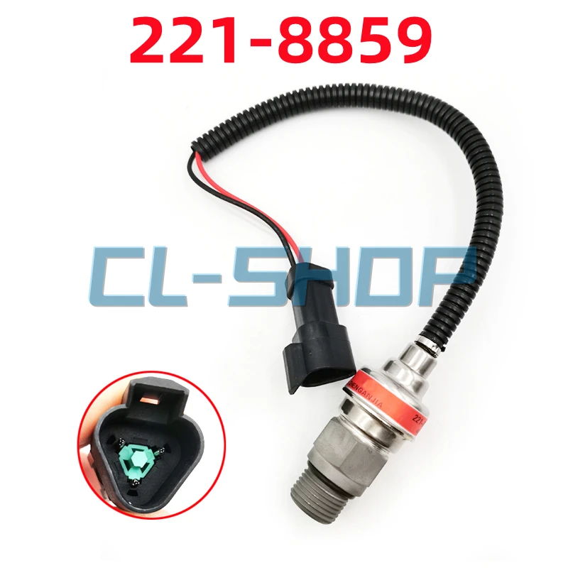 221-8859 Excavator Part For Caterpillar CAT E312C E312D E320C E320D Hydraulic Pump High Pressure Sensor 2218859 221-8859HE02