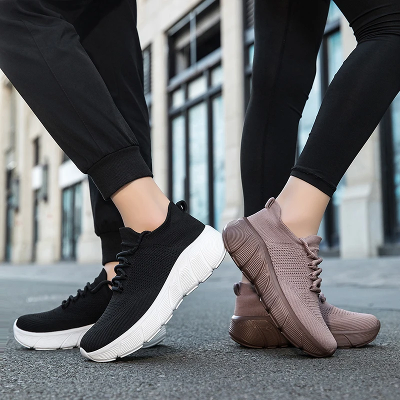 Lightweight Thick-Soled Height-Increasing Shoes for Men and Women, New Spring and Summer Mesh Breathable Sock Shoes, Sports and Casual Shoes view 6