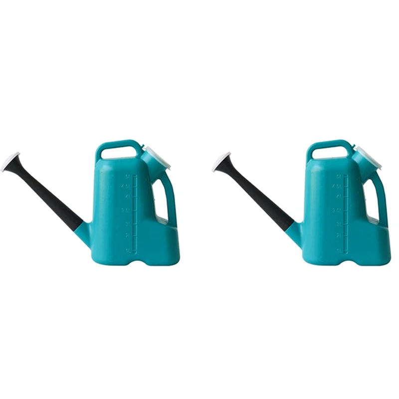 

2X 5L Garden Watering Can Green Wash Watering Cans, 3-In-1 Watering Can With Sprinkler Head For Outdoor Plant Watering